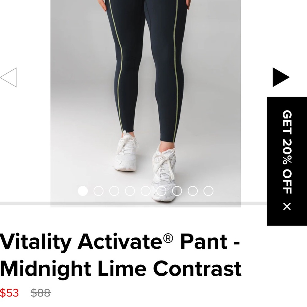 Vitality Women's Leggings - Black with Lime Accents